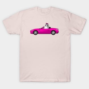 Dog and Car SHIHTZU T-Shirt